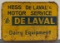 Metal Hess De Laval & Motor Service Sign 46.5x32.5