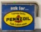 Metal Double Sided Pennzoil Sign with Hanging Bracket 22.5x18