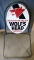 Wolf's head motor oil sign double sided 23