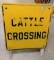 Embossed Metal Cattle Crossing Sign with Wood folding legs 24x24