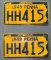 Two - 1949 Penna License Plates