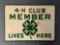 4-H Member Lives Here Sign 14x10
