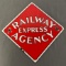 Enamel Railway Express Agency Sign 8x8