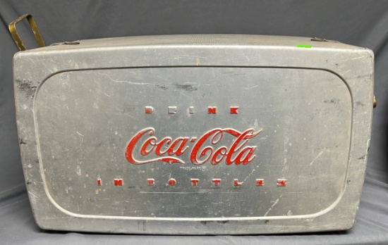 Coca Cola aluminum cooler 23x13x13.5"