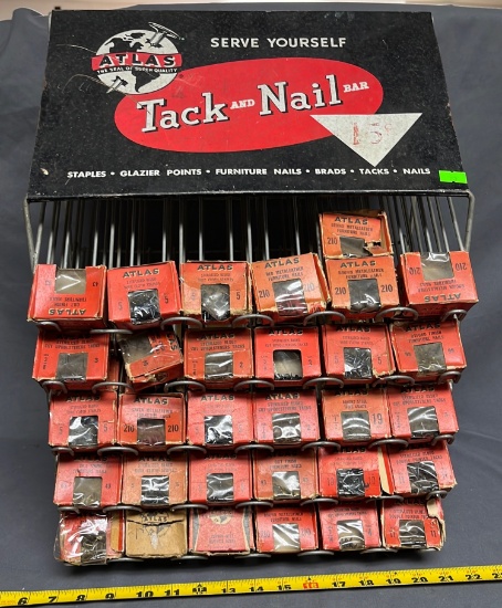 ATLAS tack and nail display rack 6x14"
