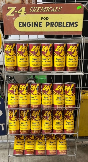 Z-4 chemical display rack with super Z product 17x43"