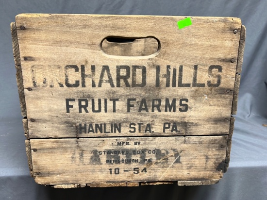 Orchard hills wood crate  18x15x12"