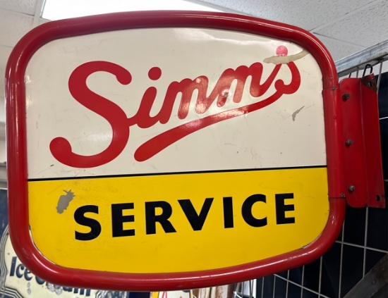 Simms Service double sided sign 21x16"