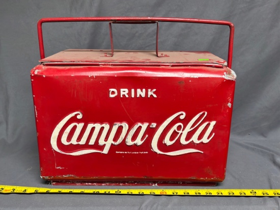 Pal's Drink Campa-Cola cooler 10x17x12" with dents