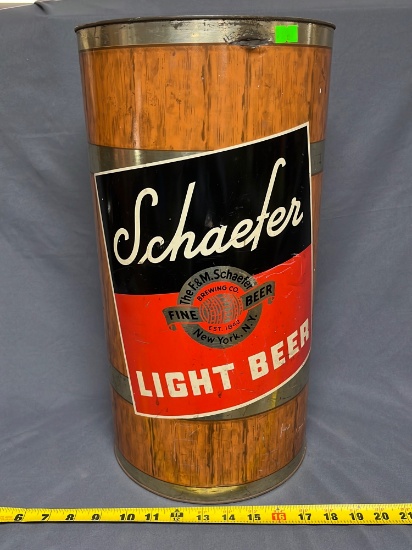 Schaefer light beer run can 8x18"