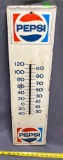 Pepsi metal thermometer tin only no thermometer 7x28