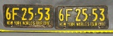 License plates 1940 NY worlds fair 6x13