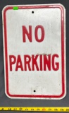 No parking metal sign 12x18'