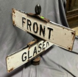 Street sign Post topper Front and Glaser 21x22