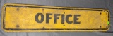 Metal Office Sign 36x8
