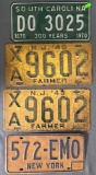Four - Metal License Plates '48, '70