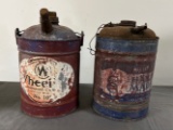 Two - Vintage Kerosene Cans 9.5