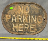 No parking sign impression letters  9x13
