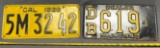 License plates 1938/1942 7x13