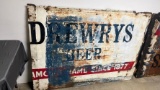 Drewrys Beer Metal sign embossed, rusted edge 46x69