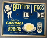 Calumet Cardboard Baking Powder Price Sign 14x11