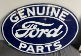 Genuine Ford Parts Oval Porcelain sign 17x24.5