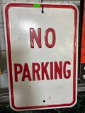 No parking sign, embossed letters 12x18