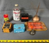Advertising tins, oil cans, misc