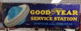Goodyear service station porcelain sign single sided 71.5x24