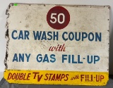 Painted Fiber Board Car Wash sign 31x24