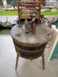 Wooden washing machine with anchor Brand wringer