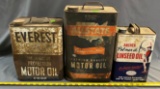 3 Motor oil cans