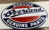 Overland genuine parts Metal porcelain sign 30x40
