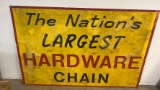 The Nations Largest Hardware Chain Metal sign 47x72