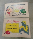 2 Yellow Pages cardstock signs 19x28
