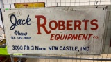 Painted Jack Roberts Equipment Co. Sign on Plywood 48x24