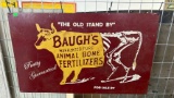 Metal Baugh's Animal Bone Fertilizers Sign 29.75x18
