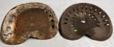 Two -  Metal Tractor Seats 16.75