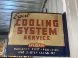 Everyready cooling system metal flange sign 18x22.25