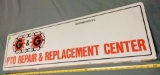 Metal G & G PTO Repair & Replacement Center Rack Topper Sign 36.25x10