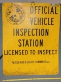 Metal Official Vehicle Inspection Station Sign 24x30