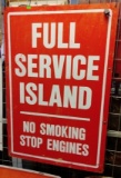 Metal Full Service Island Sign 24x36