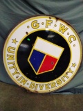 G,F,W,C Unity, IN, Diversity porcelain Sign in Metal Frame 30.25