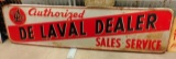 De Laval Dealer Sales Service Embossed metal Sign 96x25.5
