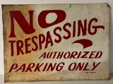 Metal Painted No Trespassing Sign 28x20.25