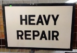 Metal Heavy Repair Sign 36x24