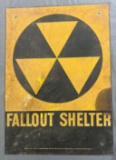 Fall out Shelter metal sign 10x14