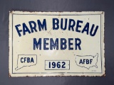 Metal Farm Bureau Member Sign 16x11