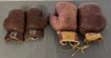 Z-52 Kids Leather Boxing Gloves 6 oz. & Adult Leather Boxing Gloves Golden