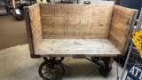 Vintage Steel Wheeled cart, 25x 60x 51